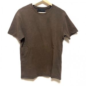 プラダ PRADA 半袖Tシャツ サイズM - ダークブラウン メンズ クルーネック トップス