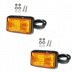 左右 2個 セット 汎用 LED サイド マーカー ランプ アンバー 12V/24V オレンジ 車幅灯 マーカー 路肩灯 大型 トラック