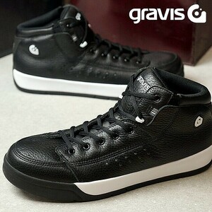 即決 gravis ターマック DLX Black グラビス レザースニーカー