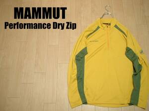 MAMMUTパフォーマンスドライジップロングスリーブシャツXL正規310716MIFマムートPerformance Dry Zip Longsleeve Men 1041-10020