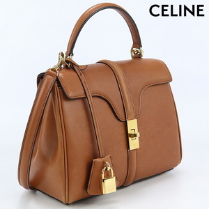 中古 セリーヌ ハンドバッグ レディース ブランド CELINE 16(セーズ) スモール バッグ レザー 188003BF.9.03TN ブラウン バッグ