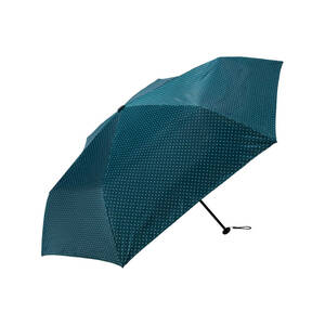 【新品】BaySedy 6本骨 折りたたみ傘 晴雨兼用 直径約98cm 超軽量163g 完全遮光 UPF50＋ 99.9%UVカット ドット柄グリーン 送料無料