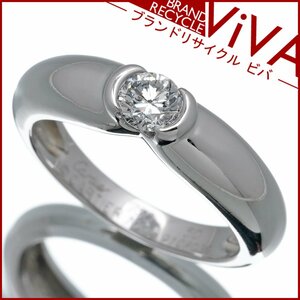 カルティエ シェリー ダイヤモンド リング 指輪 0.30ct K18WG ホワイトゴールド #50 10号 美品 新品仕上げ済み