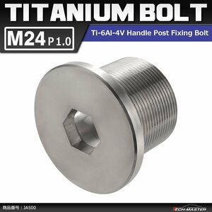 M24×20mm P1.0 64チタン合金 ステアリングポスト 取り付けボルト ダホン DAHON等に シルバーカラー ロードバイク 自転車 1個 JA500