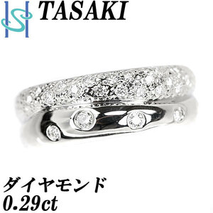タサキ 田崎真珠 ダイヤモンド 0.29ct 2連風 重ね付け風 メンズ ユニセックス TASAKI 美品 中古 SH97612