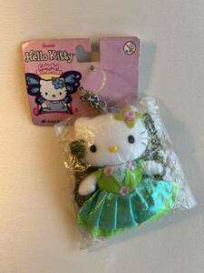 ② Hello Kitty Colorful Butterflies 緑色 キーホルダー NAKAJIMA USA 2003年 カラフル バタフライズ ハローキティ サンリオ