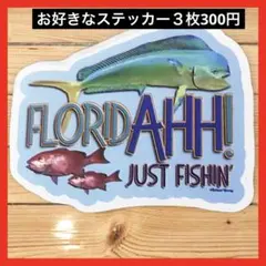 【125】防水ステッカー シール デカール アメリカン フィッシュ 熱帯魚 ロゴ