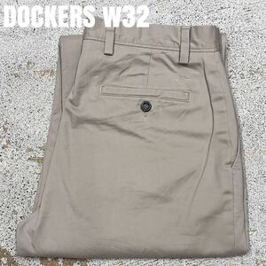 ＊7398 DOCKERS ドッカーズ　ノータック　チノパン　スラックス　w32