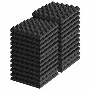 吸音材 防音材 ウレタン 24枚セット 30*30cm 厚さ5cm ピラミッド 壁 難燃 無害 吸音対策