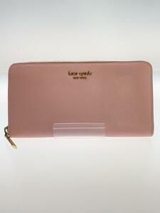 kate spade new york◆長財布/ラウンドファスナー/-/PNK/レディース