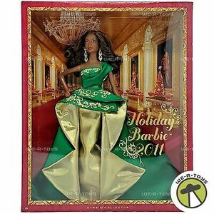 2011 Holiday Barbie Doll African American Mattel T7915 海外 即決