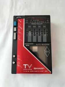 SHARP JC-N7 シャープ カセットレコーダー ラジオ TV FM AM ポータブルカセットプレーヤー　　　　ジャンク品 