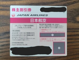 JAL 株主優待券 （～2024/5/31期限）