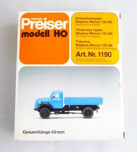 ★☆【定形外OK】未組立!Preiser プライザー HO 1/87 Magirus Mercur 120 AK マギルス トラック No.1190 内袋未開封品【同梱可】[GC22A03]