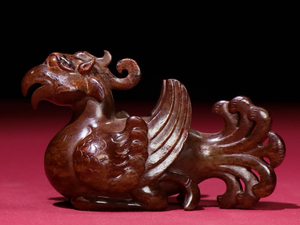  ▽鴻▽漢・和田玉・高古玉彫・鳳鳥把件 時代物 中国古美術 骨董品
