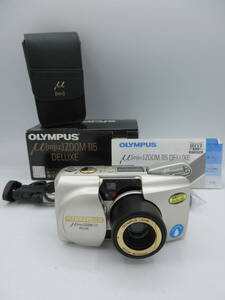 中古 カメラ OLYMPUS　μ [mju:] ZOOM 115 DELUXE　38-115mm　コンパクトカメラ　オリンパス　ミュー ※通電のみ確認済 ／I