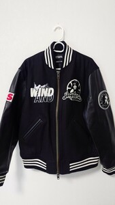 ヒステリックグラマー× ウィンダンシー　HYSTERIC GLAMOUR×WINDANDSEA　スタジャン　黒　ブラック　Black　サイズＭ　送料無料