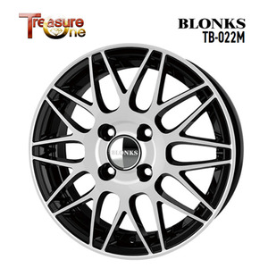 送料無料 トレジャーワン BLONKS TB-022M 4B-12 +42 4H-100 (12インチ) 4H100 4B+42【1本単品 新品】