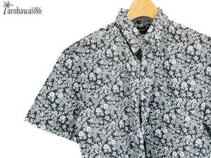 arohawaii86◆AH-5163 L【wreath of flowers/グレー系】半袖シャツ/夏/ヴィンテージ/アロハシャツ/柄シャツ