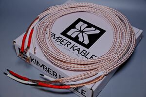 Kimber 12TC 超幅広純銅高級 2*8AWG 導体編組スピーカーケーブル2.5mペア(Yプラグ to バナナプラグ)