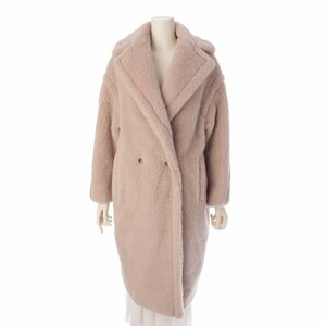 【マックスマーラ】Max mara テディベア TEDGIRL アルパカ シルク アイコンコート グレージュ XS 未使用【中古】202936