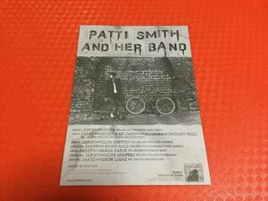 パティ・スミス 2013年来日公演チラシ1枚☆即決 PATTI SMITH AND HER BAND JAPAN TOUR