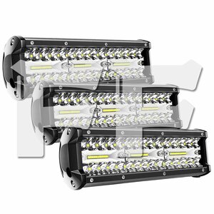 9インチ LED ワークライト 作業灯 180W 6500K ホワイト 照明 トラック SUV ボート 建設機械 12V/24V兼用 SM180W 3個 新品