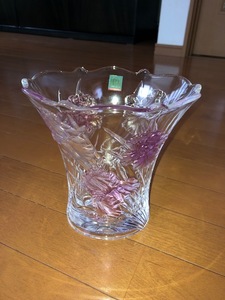 HOYA　クリスタル　花瓶　フラワーベース　オブジェ