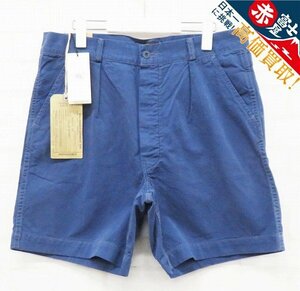 3P4522/未使用品 RRL プリーツツイルショーツ ダブルアールエル