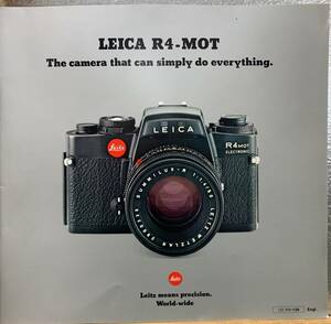 ライカ Leica R4 MOT 1980年オリジナルカ タログ デッドストック 英語版 全53ページ 美品