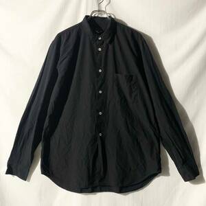 COMME des GARCONS HOMME PLUS コムデギャルソン オム プリュス ポリエステル 縮絨 加工 長袖シャツ 黒 ブラック AD2020 L 検 ヴィンテージ