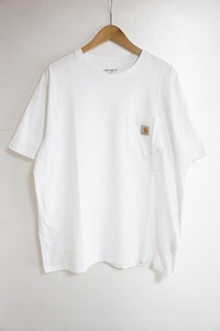 定番 Carhartt WIP カーハート S/S POCKET T-SHIRT ポケットTシャツ 半袖 カットソー 白 ホワイト サイズXL 625M