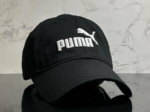 【未使用品】222KE クール★PUMA プーマ キャップ 帽子CAP ファンにも嬉しいクールなブラックのコットン素材にホワイトロゴ《FREEサイズ》