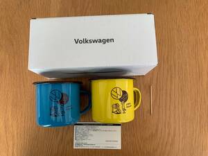 ★非売品・未使用・ノベルティ・2点セット★ ホーローマグカップ フォルクスワーゲン　Volkswagen