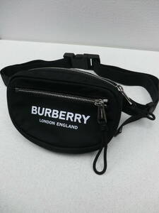 km/451503/2403/バーバリー BURBERRY ECONYL キャノン バムバッグ/ブラック/中古品