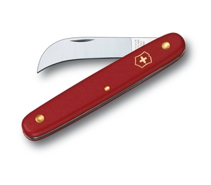 VictorinoX No.39060　フローリスト　(カーブ刃）Red・　印刷台紙無し・鹿革自家製袋付