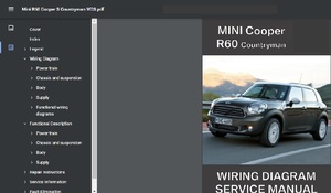 MINI R60 Cooper S クロスオーバー カントリーマン クーパーS カラー配線図 整備書 (CooperS JCW One ジョンクーパーワークスも選択可能