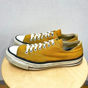 size10 USA製 70s オリジナル コンバース チャックテイラー マスタード ゴールド ビンテージ アメリカ製 からし ボロ 28.5センチ