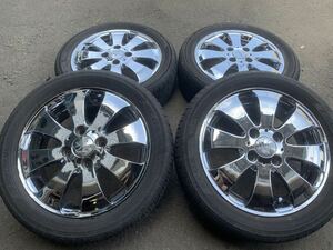 夏タイヤ メッキ アルミホイール 4本セット ヨコハマ エコス ES31 165/55R14 14×4.5J SARITA