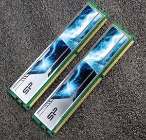 【中古】DDR3メモリ 8GB[4GB2枚組] シリコンパワー SP004GBLTU186NS2 [DDR3-1866 PC3-14900] 