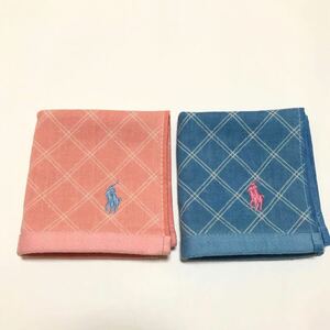 送料無料 ラルフローレン タオルハンカチ2枚　ポロラルフローレン ミニタオル RALPH LAUREN ガーゼハンカチ ミニタオルハンカチ