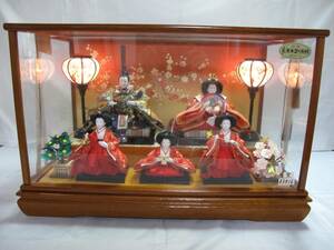 雛人形 芥子五人飾り 聖 ひじり オルゴール ガラスケース付