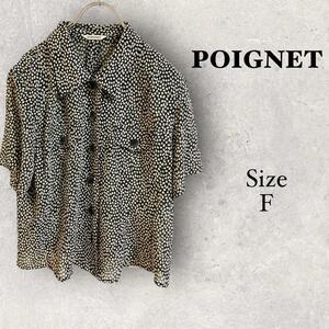 31347 POIGNET【F】シフォンブラウス　花柄　透け感有り　ブラック