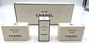 i1203SK　未使用 CHANEL シャネル No.19 サヴォン 石鹸75g×2個 オードゥトワレット 19ｍｌ香水 セット