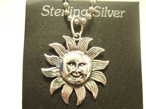 横浜最新 シルバーSILVER925銀ペンダント☆魅惑の太陽The sun 3.8g メンズレディース 送料220円ネックレス54a