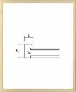デッサン用額縁 木製フレーム 7910 八ッ切 ミルク