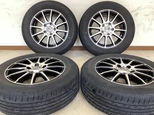 ■WEDS RIZLEY[15インチ 6J 5穴 PCD114.3 +52]■BRIDGESTONE NEXTRY[195/65R15]2019年製 4本セット■