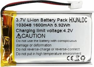 10×30×48.5mm 1600mAh DC 3.7V 1600mah 103048 充電可能リチウム電池 for DIY 3.