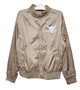 超激レア希少！新品タグ付き！STUSSY FUTURA ステューシー×フューチュラ/2008コラボ限定/MA1/スカルロゴ/フライトジャケット L カーキ