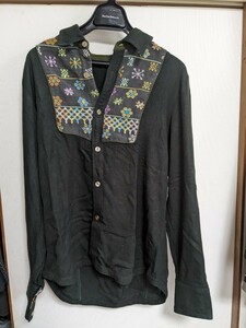 アミナコレクション Aminaチャイハネレディースシャツインドネシアフローレンス島マンガライソンケット身丈64cm身幅50cm袖丈60cm